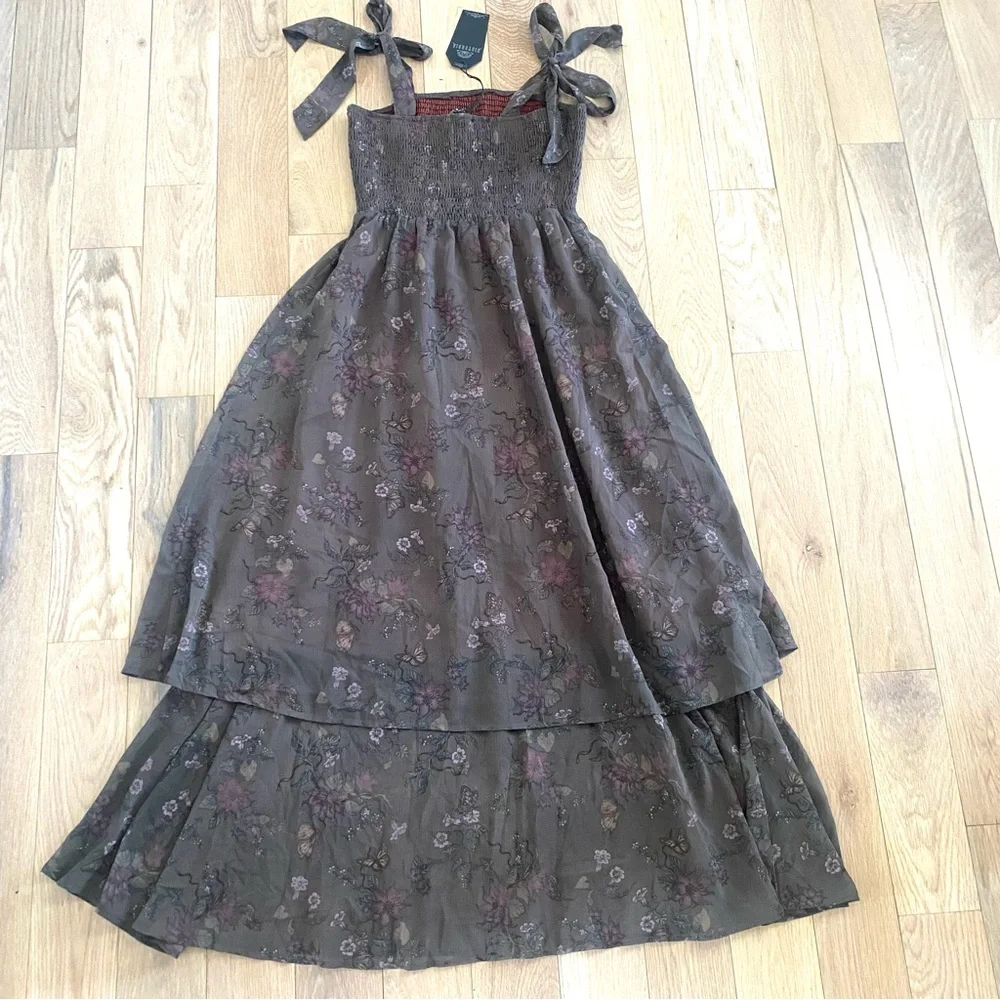 Disturbia Arnora Tiered Shirred Bodice Maxi Dress - Picture 9 of 12